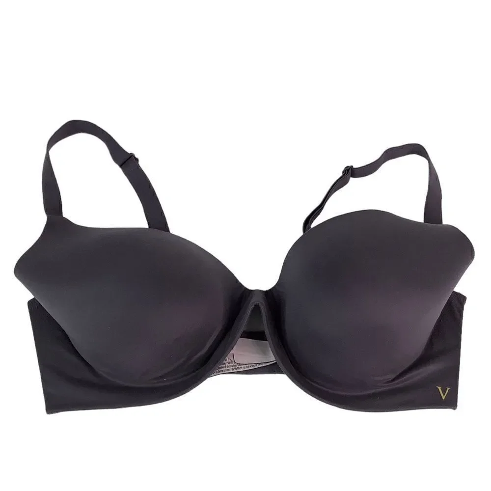 Victoria Secret No Underwire Lined Semi Demi Lavender Purple Soft Bra Sz 36D